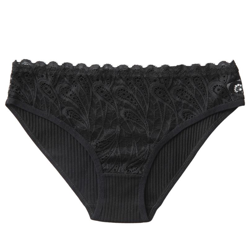 1Pc Red Breathable Triangle Pants Cotton Cotton Crotch Lace Embroidered Pink Low Waist Ladies Underwear Lace White