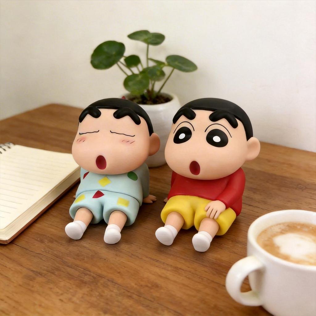 Держатель для телефона Kros Shin-chan Crayon: Милая фигурка ленивой куклы для стола, модная игрушка и подарок.