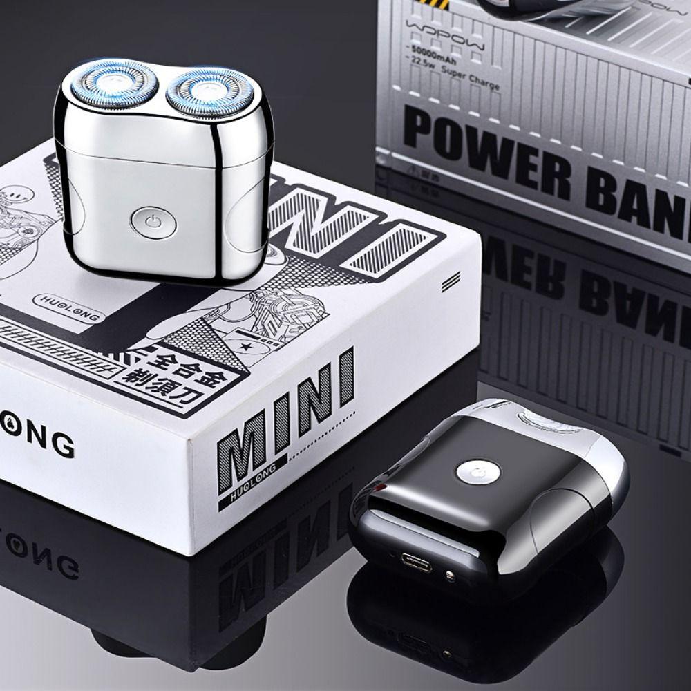 Rechargeable Ultra Clean Double Head Razor Digital Display Silent Electric Shaver Quiet Operations Washable Mini Shaving Men