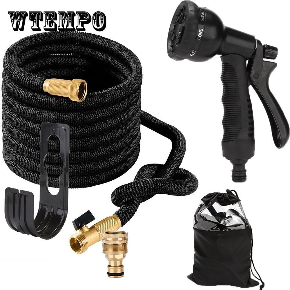 Расширяемый садовый шланг 25-100 футов, волшебный гибкий водяной шланг, пластиковые шланги с распылителем для полива, версия ЕС