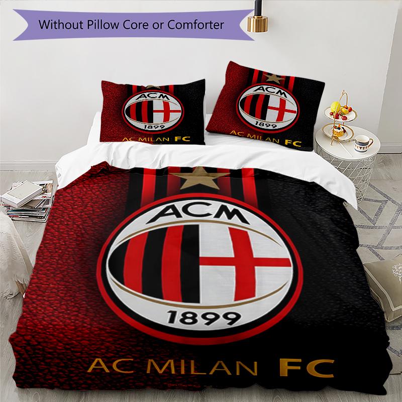 3pcs Football Team (7) Design Cover Set - HD Printed Bedding with 1 Cover and 2 Pillowcases - Perfect for Home and Dorm Decor
