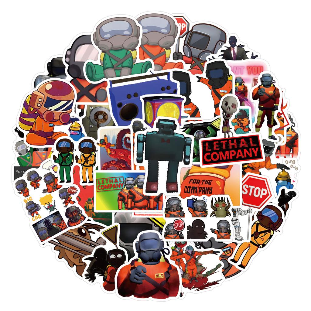10/50pcs Game Lethal Company Stickers Gaffiti Stickers for DIY Luggage Laptop Skateboard Bicycle Stickers