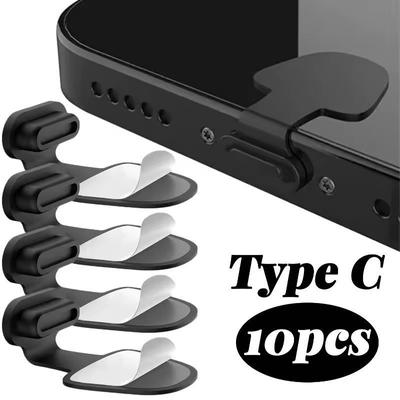 10-2 шт. Защитные заглушки USB C от пыли для порта зарядки типа C для iPhone 15 Pro Max 15plus Xiaomi Samsung, заглушки от пыли