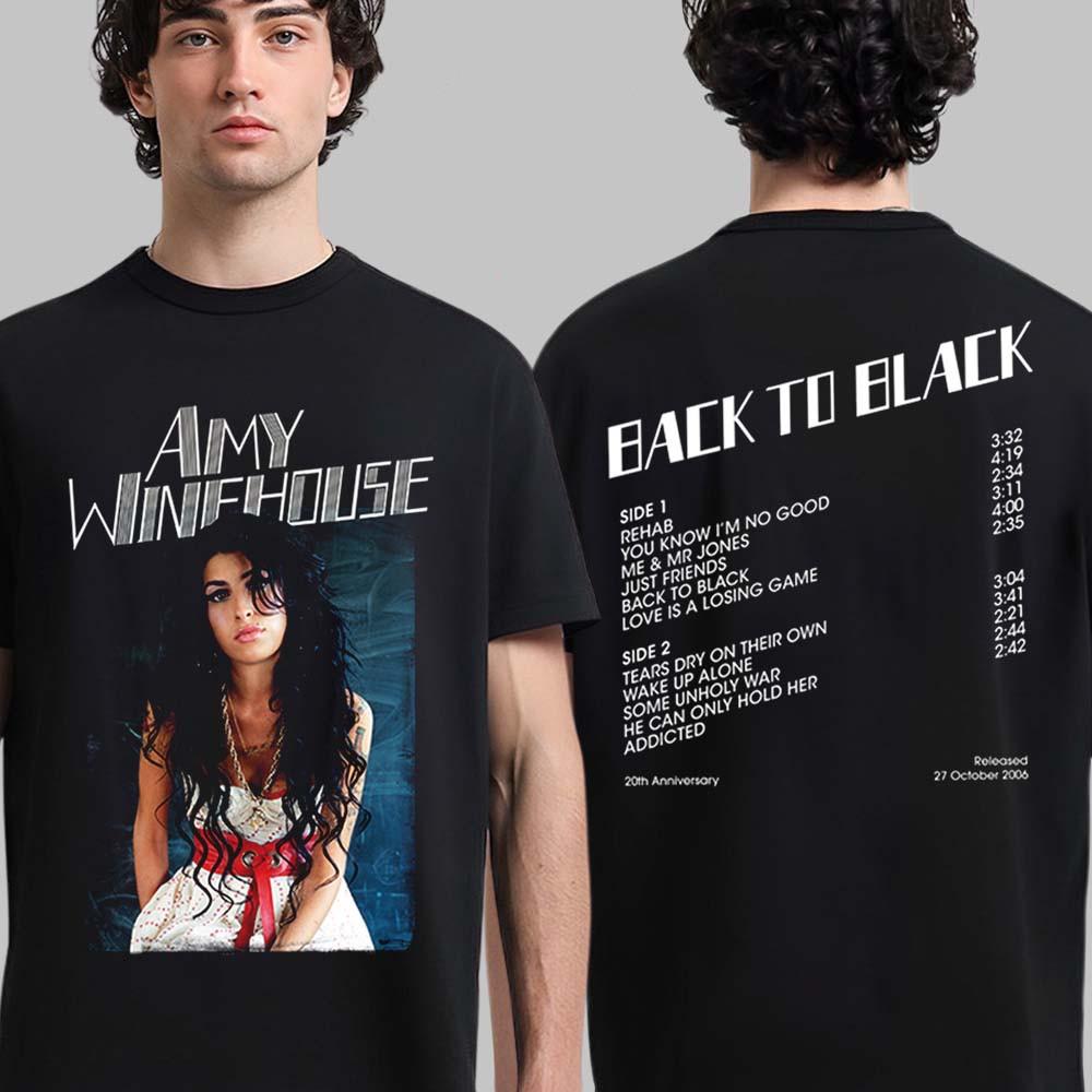 Amy Winehouse Back to Black 20th Anniversary 2026 T Shirt