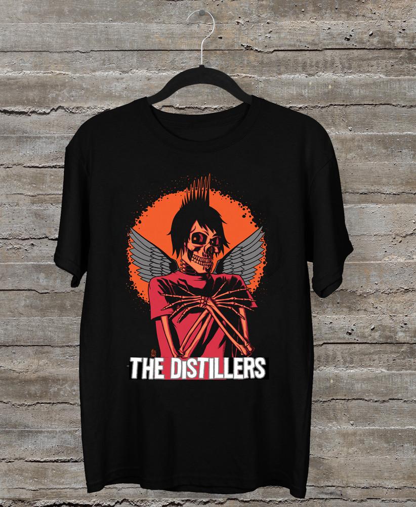 НОВИНКА Популярная Футболка The Distillers Band Подарок для Фаната Черная Все Размеры AC1277 Унисекс Футболка