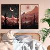 Постер в стиле бохо «День и ночь», Западный пейзаж пустыни, печать на холсте, настенная живопись, фотографии, кактус, интерьер гостиной, домашний декор