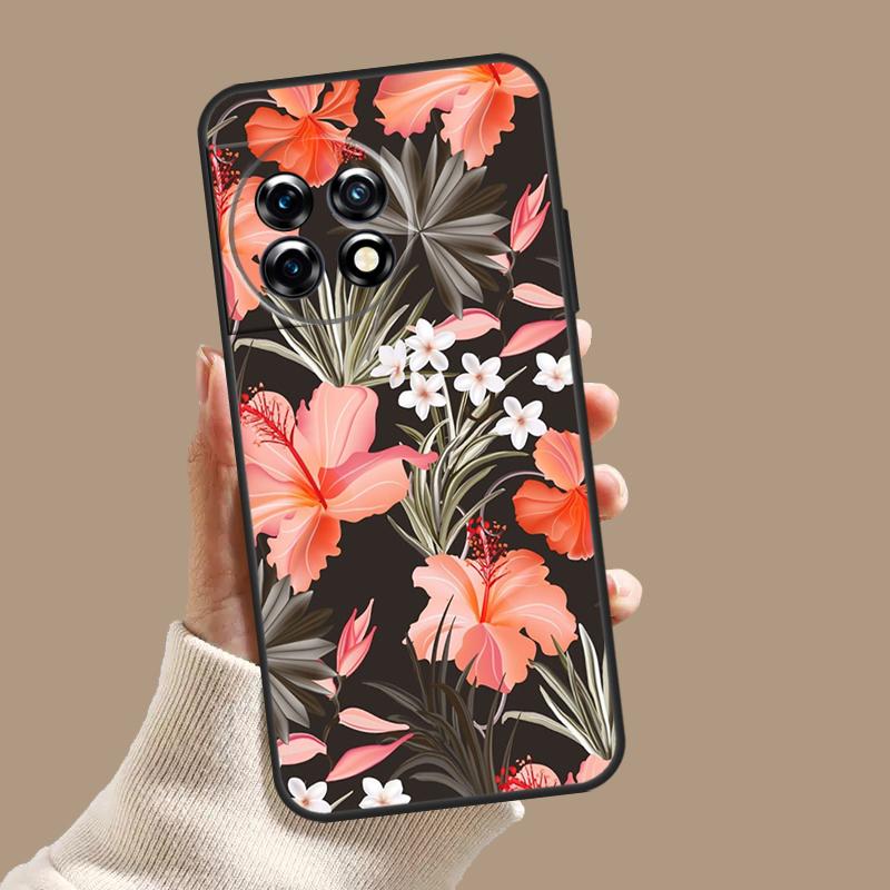 Чехол "Тропический рай" с гавайским цветком для OnePlus 10T 8T 9R 10R 12R OnePlus 12 11 9 10 Pro Nord 2 CE 3 Lite N10 N20 N30