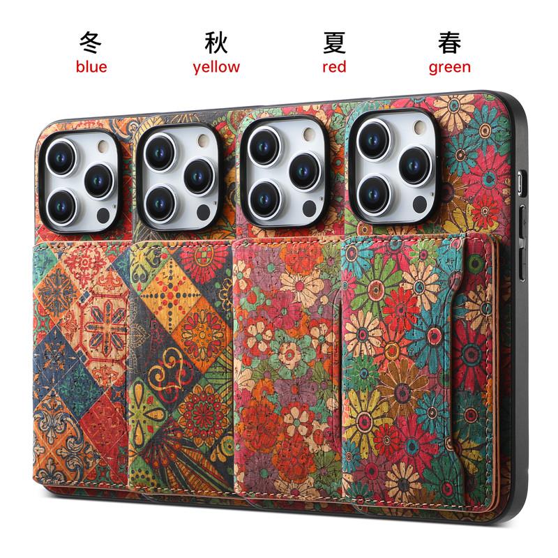 Кожаный магнитный чехол для телефона с изображением цветка для iPhone 16 16E 15 Pro Max 14 Plus 13 12 Pro 11 X XS XR 7 8 SE, задняя крышка с держателем для карт