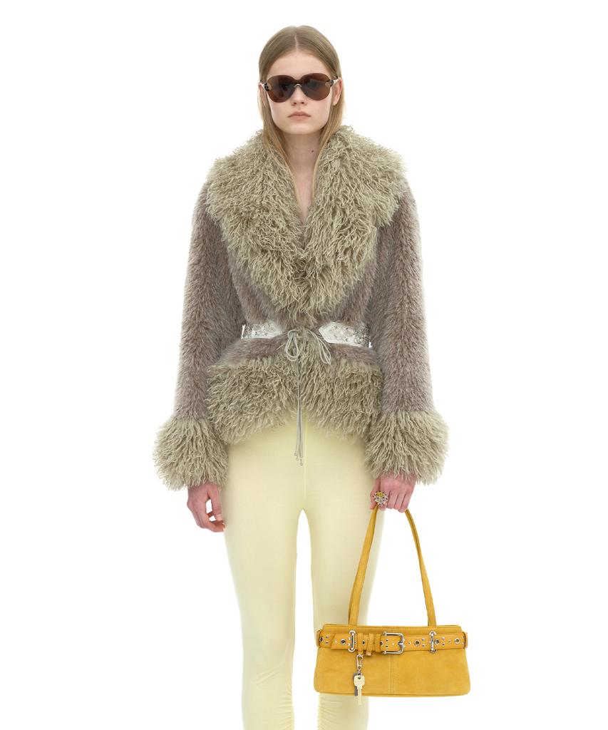 Osoi Shoulder Brocle Mini [Suede Mustard Combi]