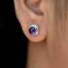 Amethyst 925 Sterling Silver Studs Earrings, Gemstone Handmade Women Earrings Jewelry