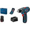 Perceuse-visseuse Bosch Professional GSR 12V-15 + 10 Accessoires + 2 Batteries 2,0Ah + Chargeur GAL 12V-20 - 060186810G