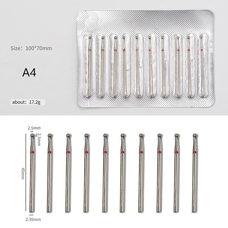 10pcs Nail Drill Bit Rotary Electric Milling Cutters for Pedicure and Manicure, Files Cuticle Burr Nail Tools Accessories