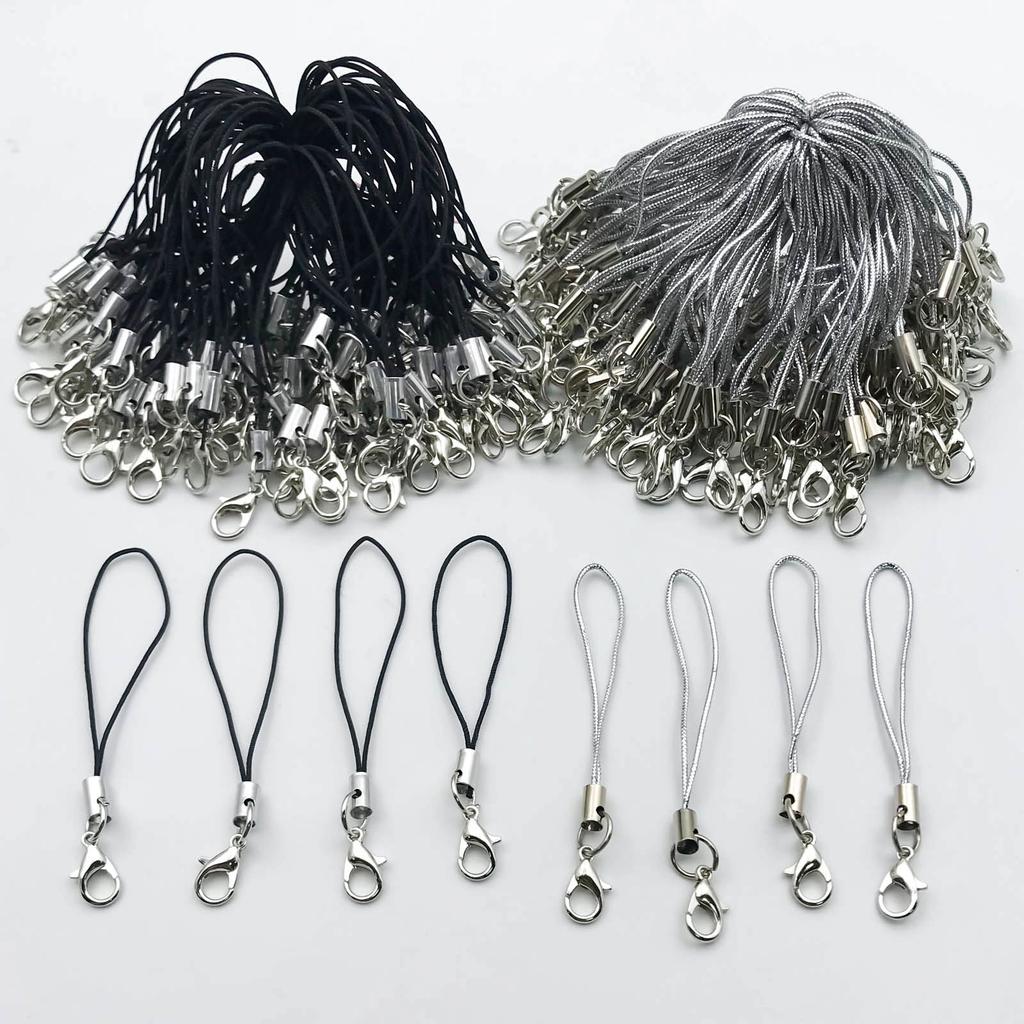 20/50 шт. Шнурок с карабином-лобстером, ремешок, шнур, мобильные ремешки, шарм, нейлоновая цепочка для ключей, аксессуары для изготовления украшений своими руками