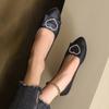 Woman Flats Shoes New Pointed Toe Slip On Office Patent Leather Loafers Spring and Autumn Ballets Fall Dress Shoes for Women