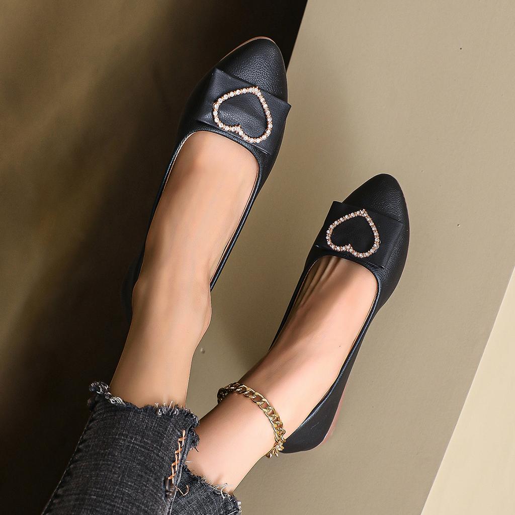 Woman Flats Shoes New Pointed Toe Slip On Office Patent Leather Loafers Spring and Autumn Ballets Fall Dress Shoes for Women