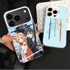 Мягкий чехол для телефона Sword Art Online для iPhone 15 16 17 Pro Max 17Air 16E 14 Plus 13 12 Mini Ударопрочный чехол Задняя панель