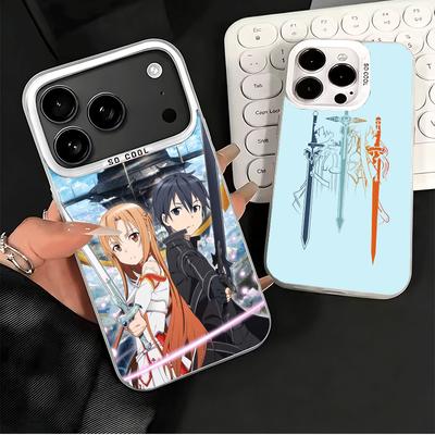 Мягкий чехол для телефона Sword Art Online для iPhone 15 16 17 Pro Max 17Air 16E 14 Plus 13 12 Mini Ударопрочный чехол Задняя панель