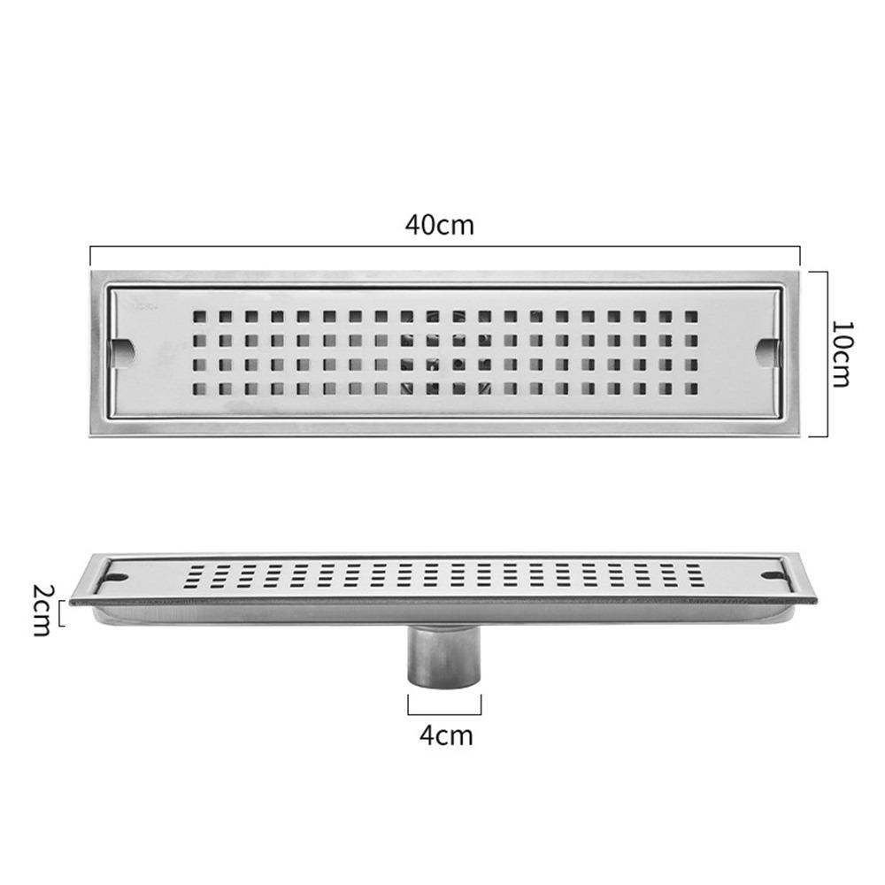 Нержавеющая сталь Душевой слив для пола Прямоугольная форма Линейный слив для пола Полезный фильтр для слива