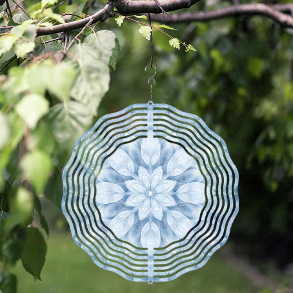 Metal Wind Spinner for Garden Courtyard Patio Outdoor Decor No Power Required Rotating Hook Festival Wind Chime Hanging Ornament