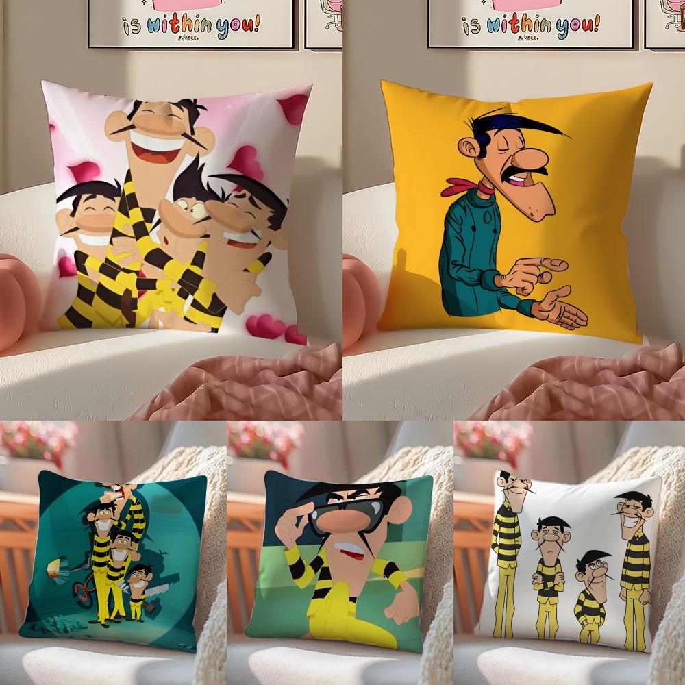 Classic Anime The DDaltons Cushion Cover Pillowcase Short Plush Invisible zipper Room Sofa Cushion Cover