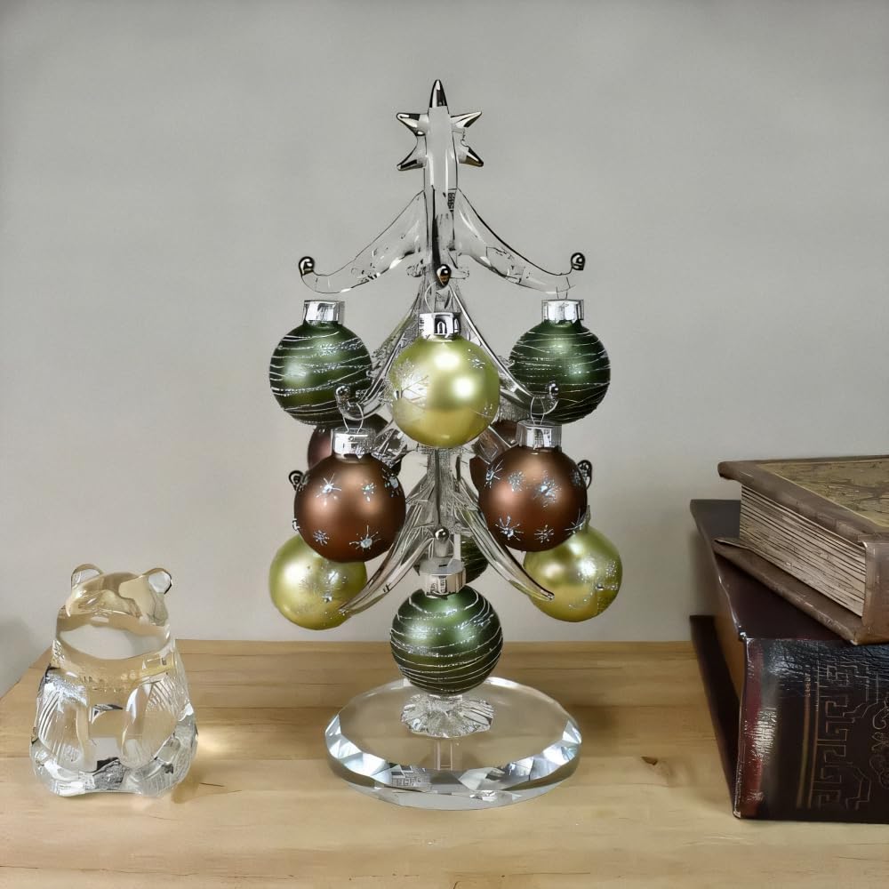 Four Cart Cute Handmade Glass Earth Color Tree