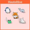 Fun And Whimsical Animal Pins With Charming Penguin House And Fox Knife Motifs