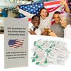 100 шт./набор карточек для теста по американскому гражданству с двуязычным буклетом USCIS Гражданство 100 вопросов и ответов Интервью для натурализации в США