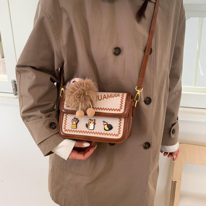 Вышитая Сумка Милый Мультяшный Животный Crossbody Сумка Для Леди Девочек Корейский Стиль Y2k Тренд Сумка на Плечо Сумка-Почтальон Маленькая Сумка