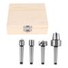 ABUL-4Pcs MT1 Wood Lathe Live Center And Drive Spur Cup MT1 Arbor With Wooden Case