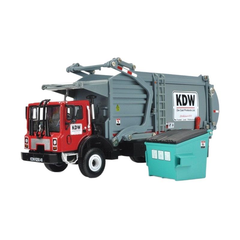 1:24 Мусоровоз Модель уборочной машины из сплава Обработка материалов Уборка Мусорная тележка Машина для мальчиков Игровые игрушки для детей Подарок