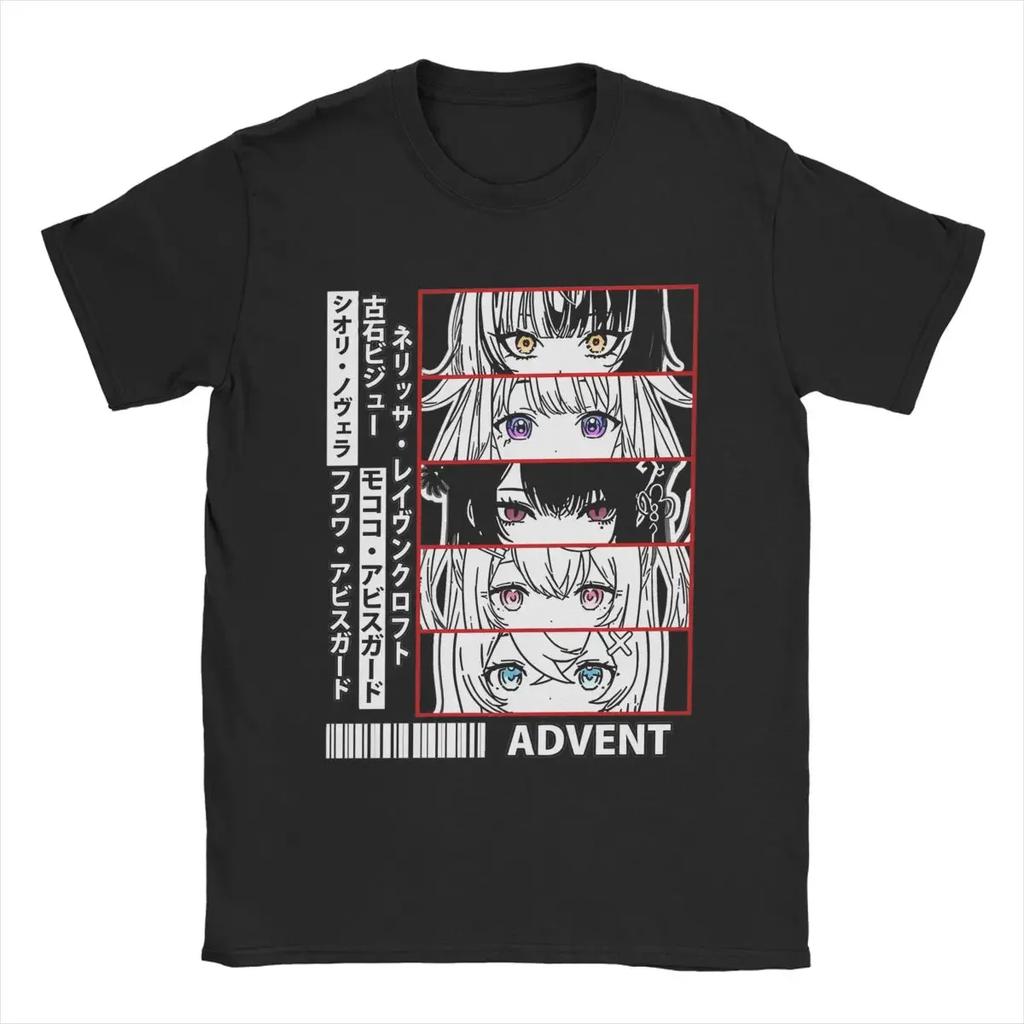 Vintage FuwaMoco Holo Advent Panel TShirts Men Womens Pure Cotton Tees Shirt Original Clothes