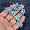 Blue Triplet Opal Gemstone Handmade 925 Sterling Silver Jewelry Set M-3196