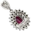 NON BRAND - Ruby 0.54ct DiamondPendant top Pt900/diamond Array