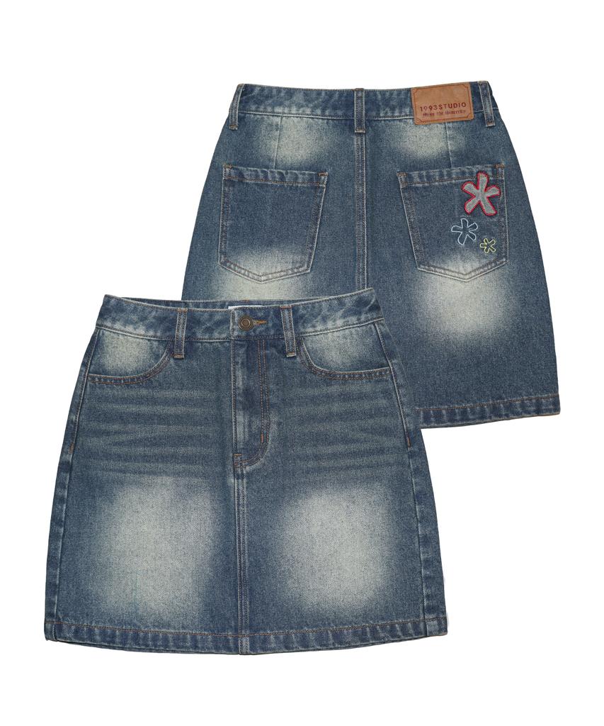 1993 Studio W Denim Mini Skirt_Blue