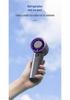 Portable High-Speed Mini Fan with Digital Display - Long-Lasting, Foldable, and Cooling