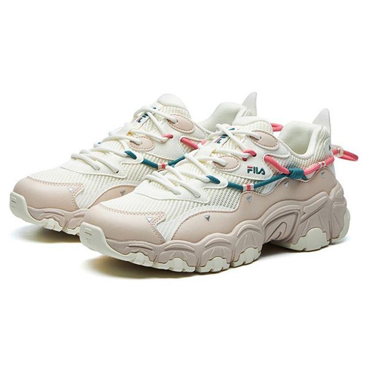 Fila Cat Paw 2.0 Ткань Синтетическая кожа Круглый носок На шнуровке Низкие кроссовки Папины кроссовки Женские кроссовки Молочно-белый F12W124144FSW