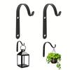 1/4/6 Pack Plant Hanger Bracket, Iron Wall Hooks Decorative Coat Hook For Hanging Planter, Lanterns, Mason Jar,  Indoor Outdoor Rustic Home Decor