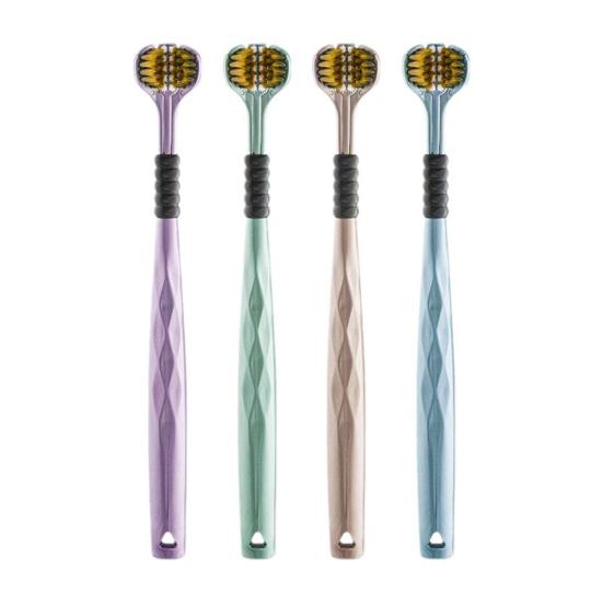 Зубная щетка для ухода за деснами, выступающие точки, чистое покрытие на языке, щетка для чистки с мягкой щетиной