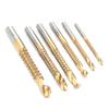 6Pcs Sawtooth Drill Bit Twist Hand Electric Woodworking Saw Drill Allin1 Punching Hole Tool