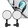 1 Pair 7/8" 22mm Motorcycle Bar End Mirrors Black CNC Aluminum Round Rear View Side Mirror for Cafe Racer Bobber Scooter