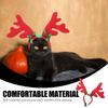 Pet Christmas Deer Horn Headband for 2Pcs Adjustable Cat and Dog