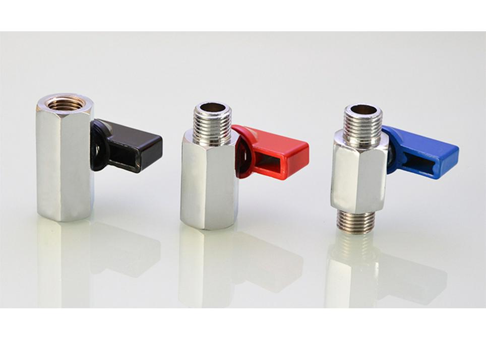 Dual-Thread Mini Ball Valve: 2-Point Internal & 3/1/4 External Copper Valve for High-Pressure Hydraulic Systems