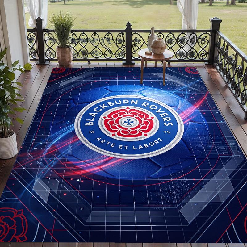 Soft Floor Carpet Blackburn Rovers Football Pattern Area Rug Decorative Mat For Home Room Decoration