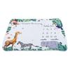 Baby Milestone Blanket Polyamide Fiber Jungle Animal Pattern Baby Monthly Blanket for Infant