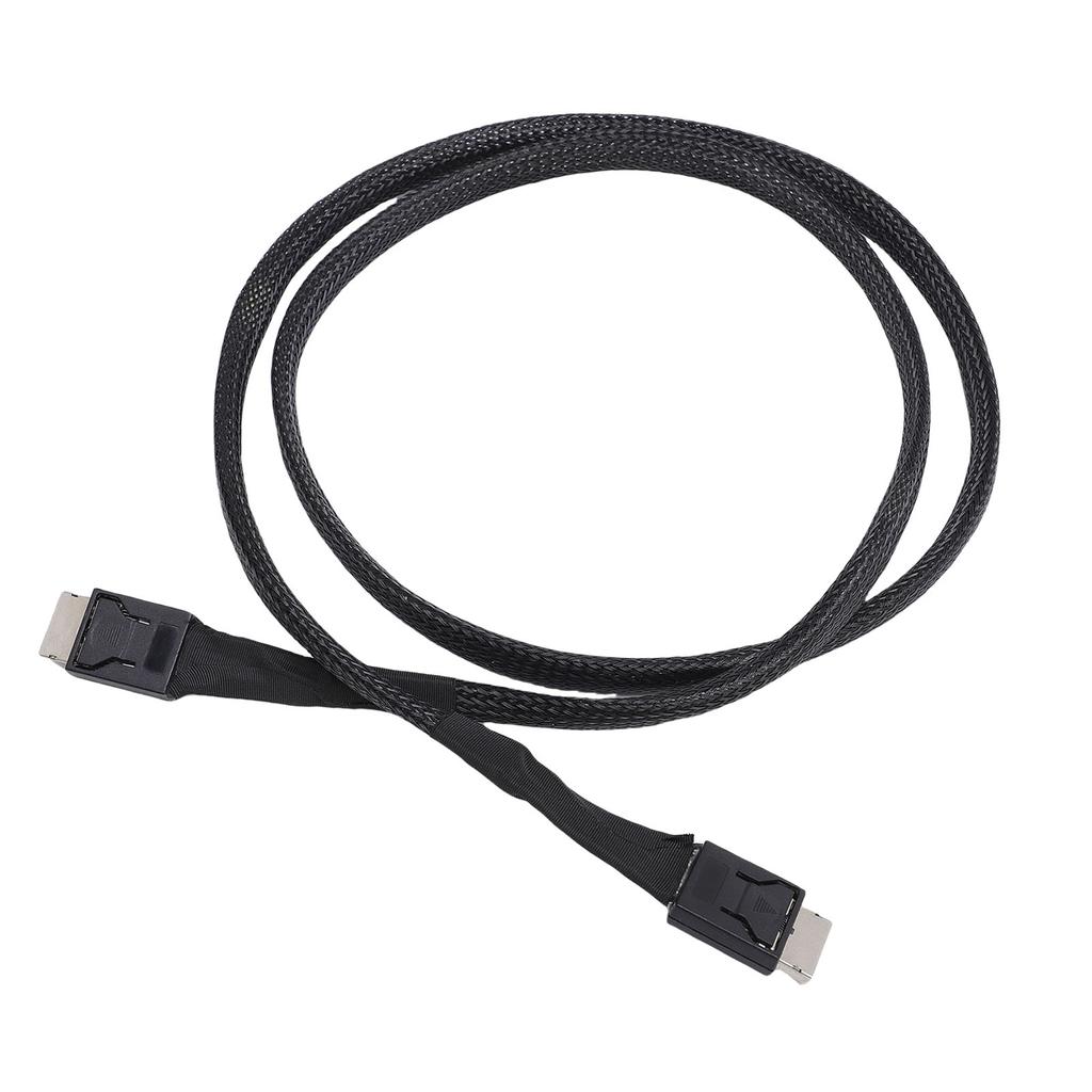 SFF 8611 4i to SFF 8611 4i Cable PCIe4.0 64Gpbs SSD Data Active with Nylon Cable Jacket 39.3in for Server Connection
