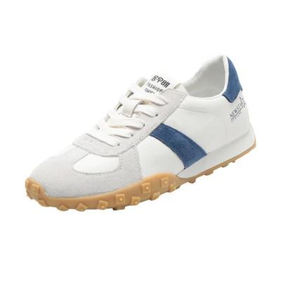 2024 Весна Осень Женские Замшевые Кожаные Повседневные Кроссовки Лоскутные Разноцветные Шнуровка Круглый Носок Туфли На Платформе Женские Балетки