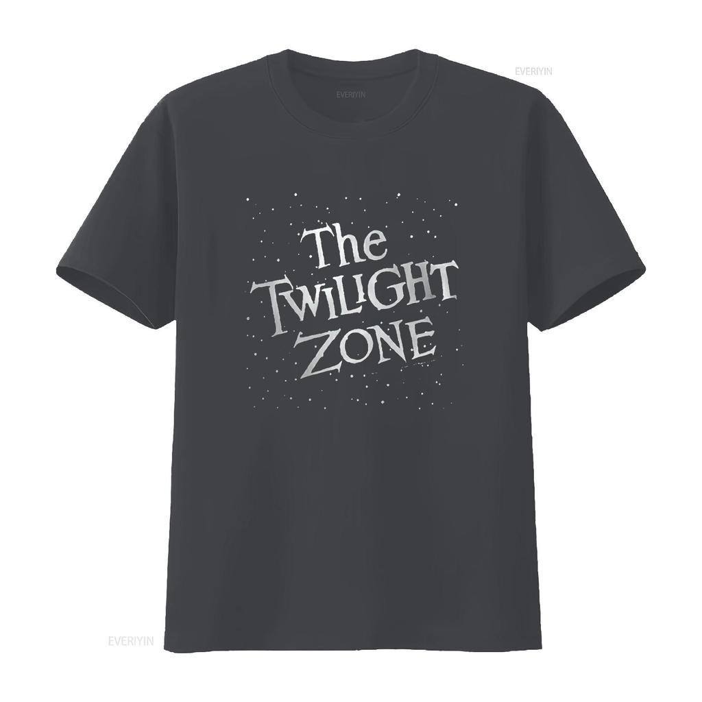 Женская футболка The Twilight Zone Темная Черная Маленькая винтажная стираная уличная с принтом Унисекс Удобный топ для повседневной носки