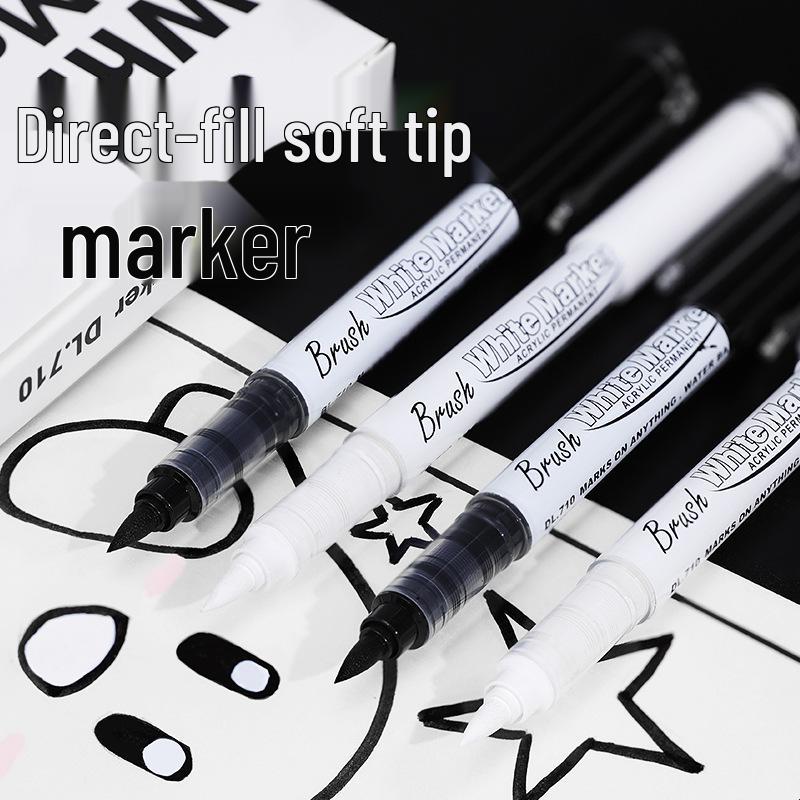 Artline Черный маркер с жидкими чернилами с мягким наконечником - Хайлайтер большой емкости для студентов и художественной живописи