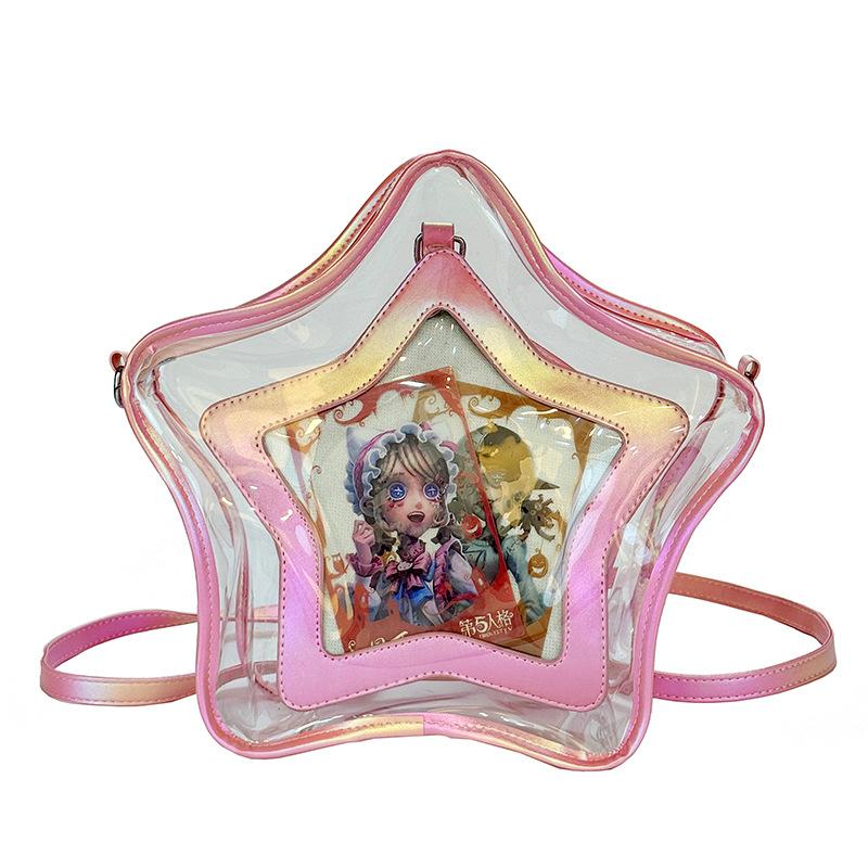 Звезда пентаграмма прозрачная сумка женская на плечо через плечо кроссбоди большая вместимость рюкзак