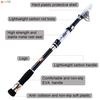 Fishing Rod Carbon Fiber Telescopic Fishing Pole Lengthened Hollow Handle Rods for Bass Carp Fishing